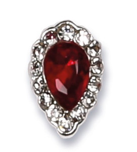 Ruby Pear Nail Jewels - AMY G - Pck 6 - Made in UK Ruby Pear Nail Jewels - AMY G - Pck 6 - Made in UK