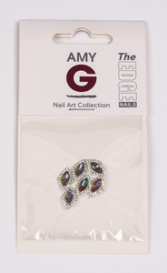 Rainbow Pear Nail Jewels - AMY G - Pck 6 - Made in UK Rainbow Pear Nail Jewels - AMY G - Pck 6 - Made in UK