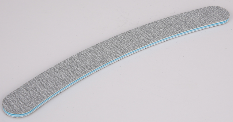 Zebra Curved Cushioned Nail File - Grey - 100/180 - Made in UK