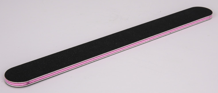 Cushioned Straight - Nail File -  Black - 240/240 - (Pack 1)