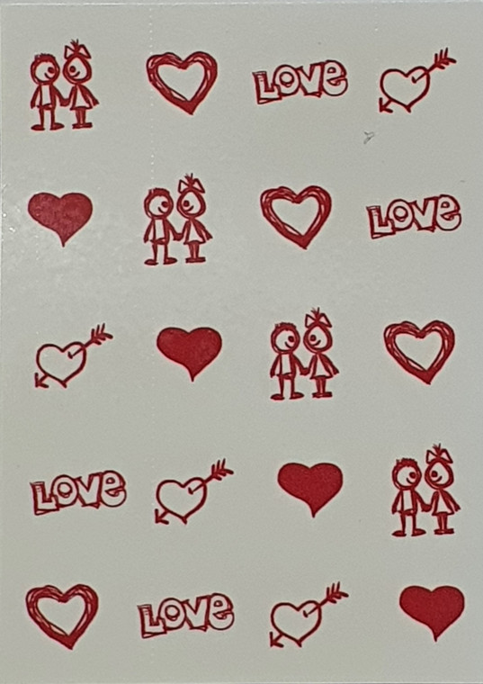 Valentine Love - Heart - Sticker A