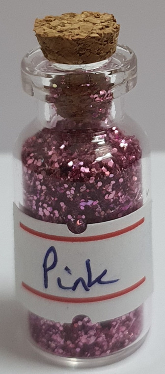 TCW - Glitter -Pink  - Glass Bottle