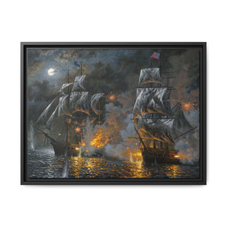 The USS Constitution Old Ironsides 3 - Framed Canvas Print