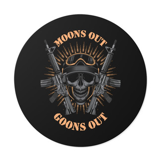 Moons Out Goons Out - Round Vinyl Sticker
