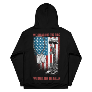 We Stand For The Flag.....We Kneel For The Fallen - Dye Sublimated Unisex Hoodie We Stand For The Flag.....We Kneel For The Fallen - Dye Sublimated Unisex Hoodie