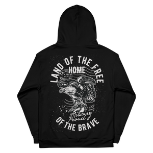 Land Of The Free...Home Of The Brave 2 - Dye Sublimated Unisex Hoodie Land Of The Free...Home Of The Brave 2 - Dye Sublimated Unisex Hoodie