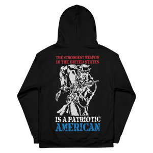 The Strongest Weapon Is A Patriotic American - Dye Sublimated Unisex Hoodie The Strongest Weapon Is A Patriotic American - Dye Sublimated Unisex Hoodie