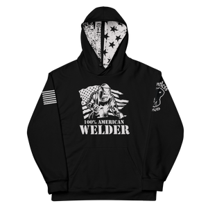 Blue Collar Series: American Welder - Dye Sublimated Unisex Hoodie Blue Collar Series: American Welder - Dye Sublimated Unisex Hoodie