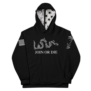 Join Or Die - Dye Sublimated Unisex Hoodie Join Or Die - Dye Sublimated Unisex Hoodie