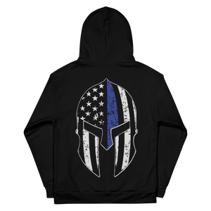 Thin Blue Line Series: Blue Line Spartan - Dye Sublimated Unisex Hoodie Thin Blue Line Series: Blue Line Spartan - Dye Sublimated Unisex Hoodie