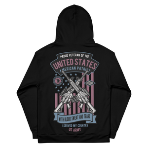 Proud Veteran Made With Blood, Sweat & Tears - Dye Sublimated Unisex Hoodie Proud Veteran Made With Blood, Sweat & Tears - Dye Sublimated Unisex Hoodie