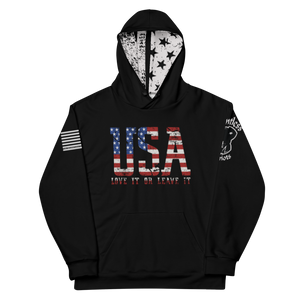 USA Love It Or Leave It - Dye Sublimated Unisex Hoodie