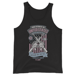 Proud Veteran Made With Blood, Sweat & Tears - Unisex Tank Top