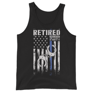 Thin Blue Line Series: Retired PD - Unisex Tank Top