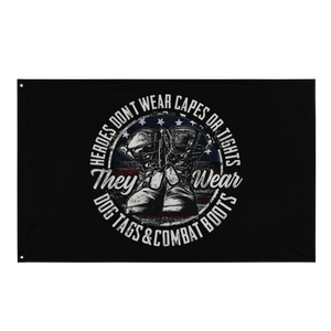 Real Heroes Don't Wear Capes Or Tights - Sublimated Flag Real Heroes Don't Wear Capes Or Tights - Sublimated Flag