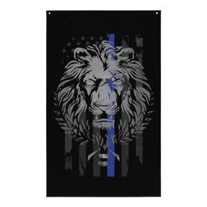 Thin Blue Line Series: Blue Line Lion - Sublimated Flag Thin Blue Line Series: Blue Line Lion - Sublimated Flag
