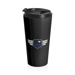 Thin Blue Line Series: Love The Thin Blue Line - Stainless Steel Travel Mug Thin Blue Line Series: Love The Thin Blue Line - Stainless Steel Travel Mug