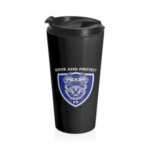 Thin Blue Line Series: Serve & Protect - Stainless Steel Travel Mug Thin Blue Line Series: Serve & Protect - Stainless Steel Travel Mug