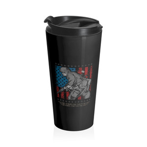 We stand for the flag and we kneel for the fallen - Stainless Steel Travel Mug We stand for the flag and we kneel for the fallen - Stainless Steel Travel Mug
