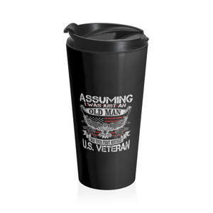Old Man Veteran - Stainless Steel Travel Mug Old Man Veteran - Stainless Steel Travel Mug