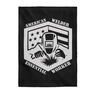 Blue Collar Series: American Welder 3 - Plush Blanket Blue Collar Series: American Welder 3 - Plush Blanket