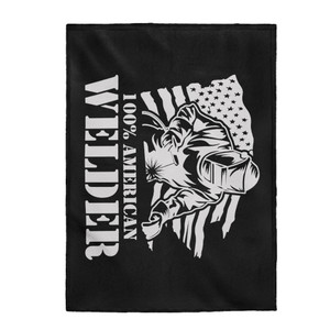 Blue Collar Series: American Welder - Plush Blanket Blue Collar Series: American Welder - Plush Blanket