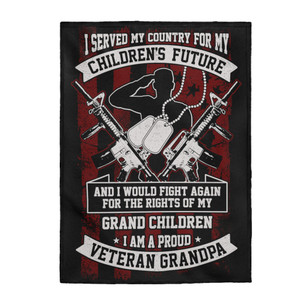 Veteran Grandpa - Plush Blanket Veteran Grandpa - Plush Blanket