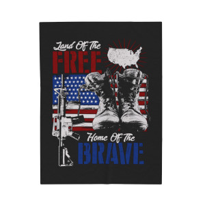 Land Of The Free...Home Of The Brave - Plush Blanket Land Of The Free...Home Of The Brave - Plush Blanket