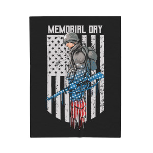 Happy Memorial Day - Plush Blanket Happy Memorial Day - Plush Blanket