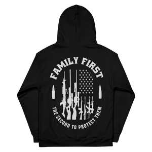 Family First, The 2nd To Protect Them - Dye Sublimated Unisex Hoodie Family First, The 2nd To Protect Them - Dye Sublimated Unisex Hoodie