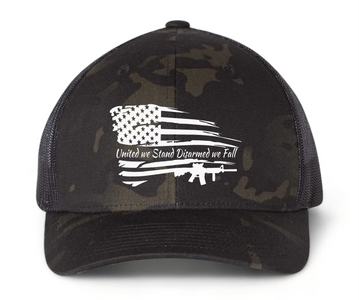 United We Stand...Disarmed We Fall - Black Multicam Snapback Cap United We Stand...Disarmed We Fall - Black Multicam Snapback Cap
