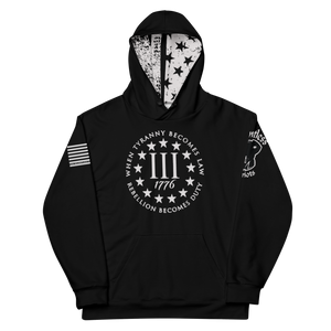 When Tyranny Becomes Law...Rebellion Becomes Duty - Dye Sublimated Unisex Hoodie When Tyranny Becomes Law...Rebellion Becomes Duty - Dye Sublimated Unisex Hoodie