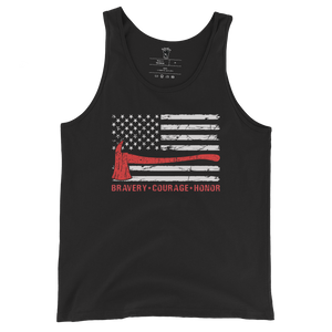 Red Line Series: Bravery, Courage & Honor - Unisex Tank Top Red Line Series: Bravery, Courage & Honor - Unisex Tank Top