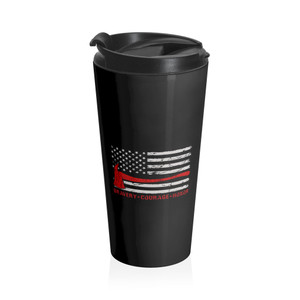 Red Line Series: Bravery, Courage & Honor - Stainless Steel Travel Mug Red Line Series: Bravery, Courage & Honor - Stainless Steel Travel Mug