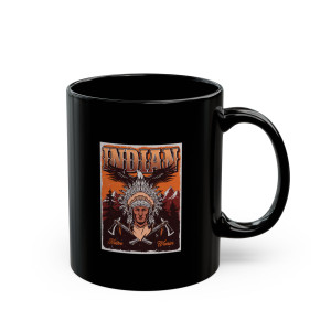 Native American Warrior - 11oz Black Mug Native American Warrior - 11oz Black Mug
