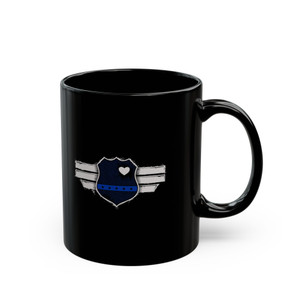 Thin Blue Line Series: Love The Thin Blue Line - 11oz Black Mug Thin Blue Line Series: Love The Thin Blue Line - 11oz Black Mug