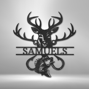 Personalized Outdoorsman Monogram - Steel Sign Personalized Outdoorsman Monogram - Steel Sign