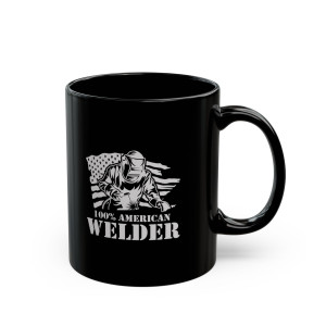 Blue Collar Series: American Welder - 11oz Black Mug Blue Collar Series: American Welder - 11oz Black Mug