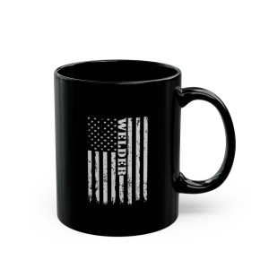 Blue Collar Series: American Welder 4 - 11oz Black Mug Blue Collar Series: American Welder 4 - 11oz Black Mug