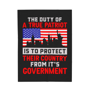 The Duty Of A True Patriot - Plush Blanket The Duty Of A True Patriot - Plush Blanket