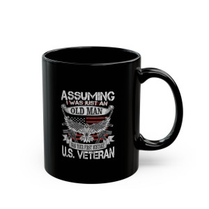The Old Man Veteran - 11oz Black Mug The Old Man Veteran - 11oz Black Mug