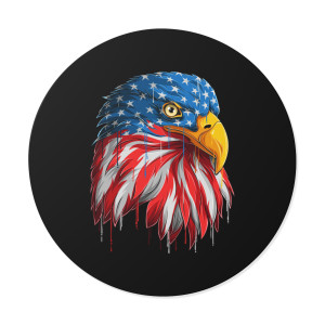 American Eagle Spirit - Round Vinyl Sticker American Eagle Spirit - Round Vinyl Sticker