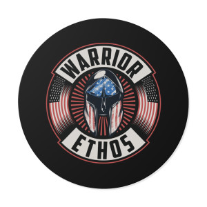 Warrior Ethos - Round Vinyl Sticker