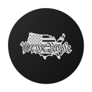 We The People 2 - Round Vinyl Sticker We The People 2 - Round Vinyl Sticker