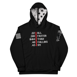 All Faster Than Calling 911 - Dye Sublimated Unisex Hoodie All Faster Than Calling 911 - Dye Sublimated Unisex Hoodie