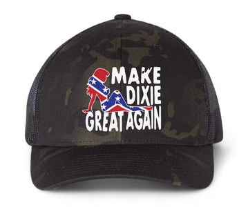 Make Dixie Great Again - Black Multicam Snapback Cap Make Dixie Great Again - Black Multicam Snapback Cap