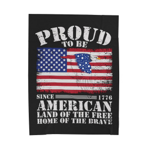 Proud To Be An American 3 - Plush Blanket Proud To Be An American 3 - Plush Blanket
