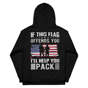 If This Flag Offends You, I'll Help You Pack 2- Unisex Hoodie