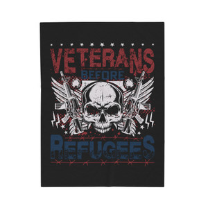 Veterans Before Refugees 2 - Plush Blanket Veterans Before Refugees 2 - Plush Blanket