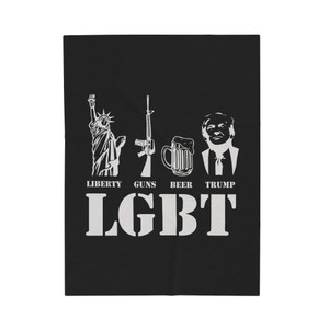 Liberty Guns Beer & Trump - Plush Blanket Liberty Guns Beer & Trump - Plush Blanket